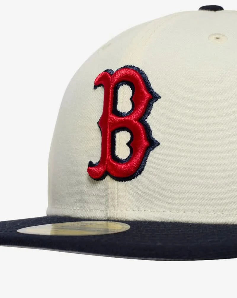 New Era 59Fifty Fitted "Boston Red Sox" Cream/Navy Blue 60439100