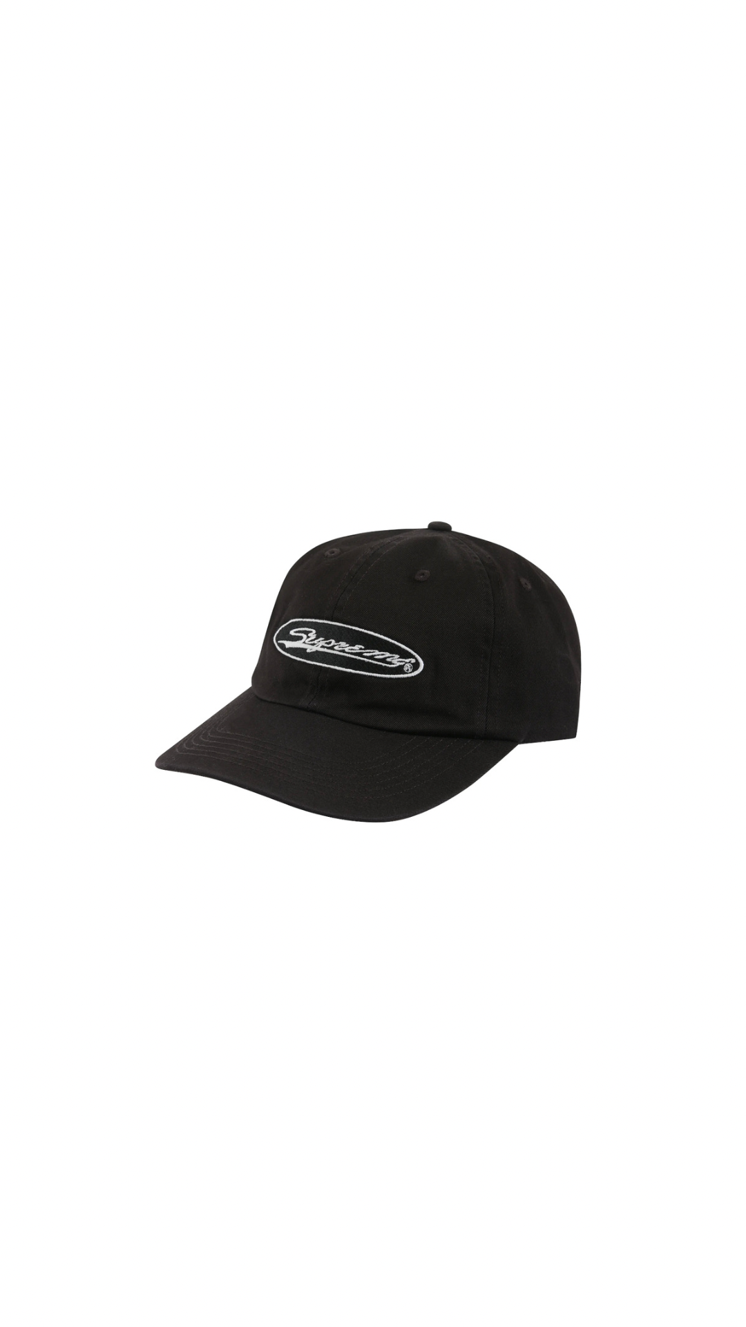 Supreme "Oval 6- Panel Dad Hat" (Black)