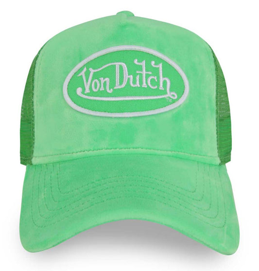 Von Dutch Trucker Hat "LIME GREEN VELVET"