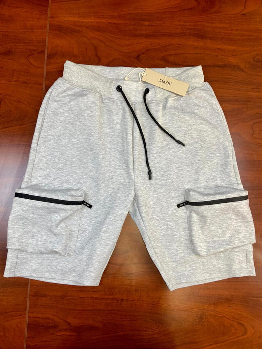 Taker "Tech Fleece Cargo" Shorts (Grey)