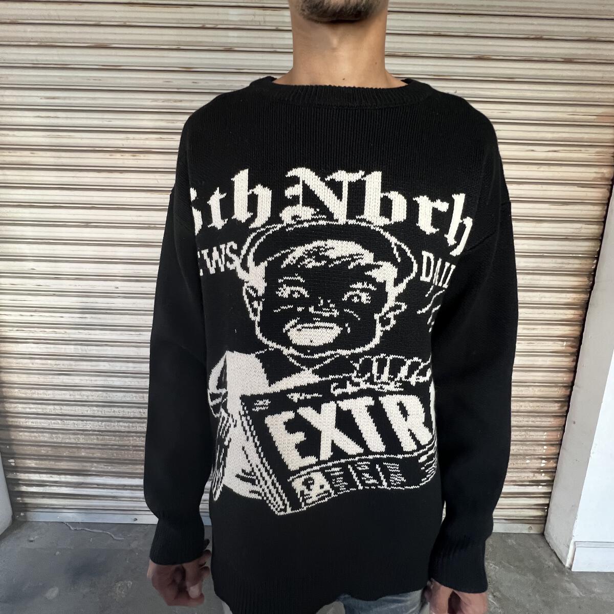 6th NBRHD "MEDIA" BLACK SWEATER