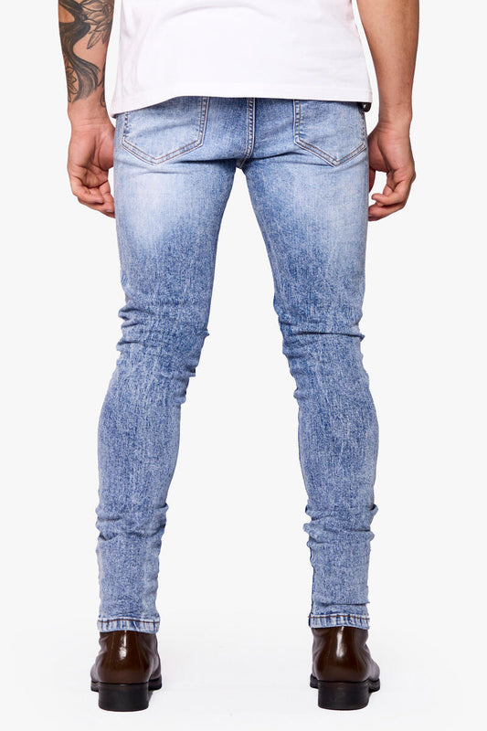 NA-KD Svarta jeans med hög midja och slitna knän