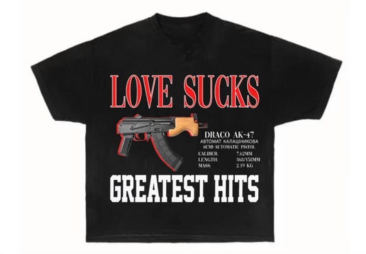 LOVE SUCKS "GREATEST HITS DRACO" (BLACK)