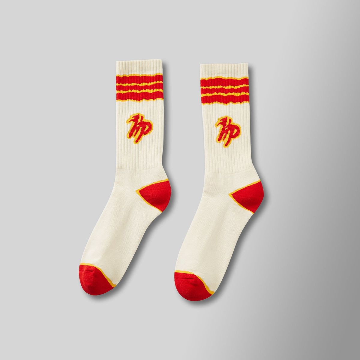 Hyde Park "Cream/Red" Socks