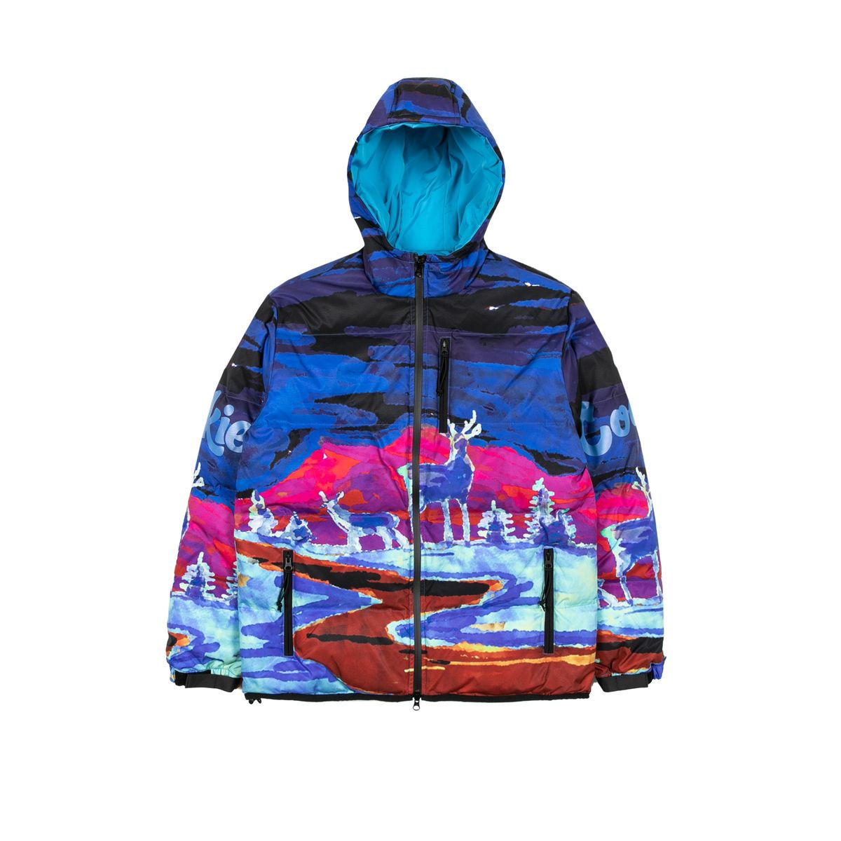 Cookies "Tree Division All Over Print Hooded Nylon Puffer Jacket With Feather Fill"