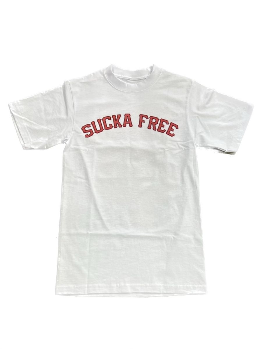 Sucka Free “Classic” Tee (White/Red)