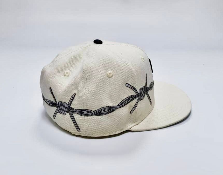 Love Sucks "Barbwire Fitted" (Cream/Black)