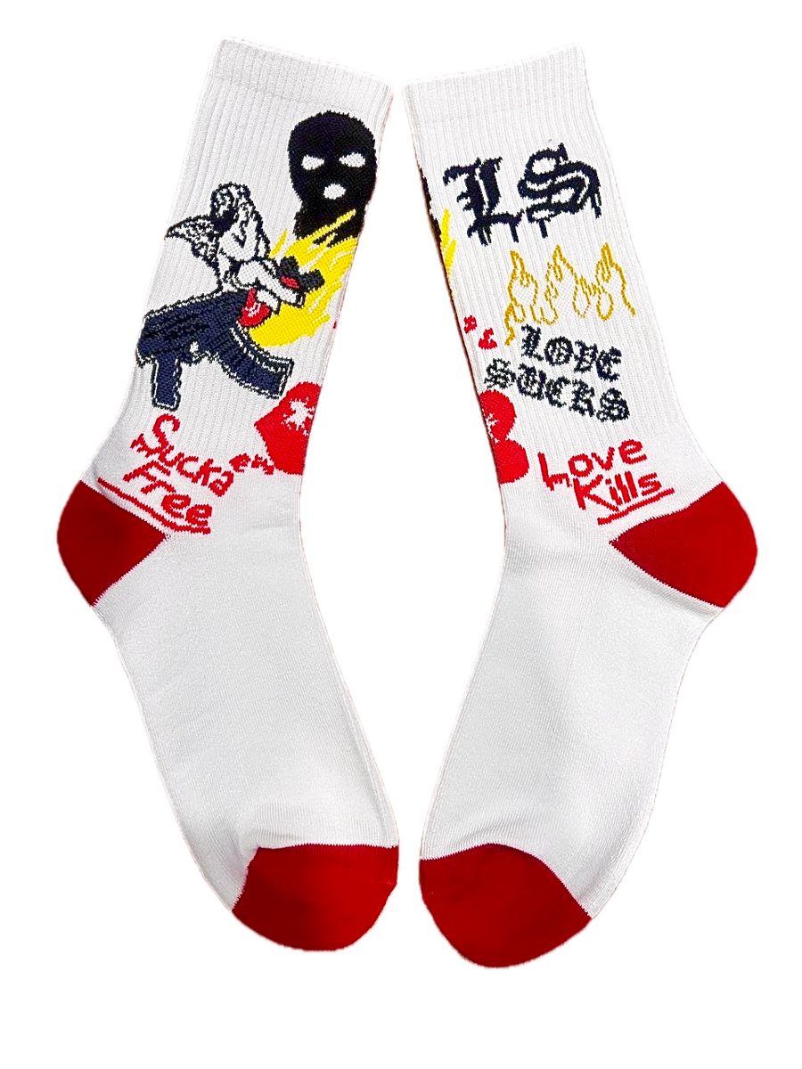 Love Sucks Socks (White)