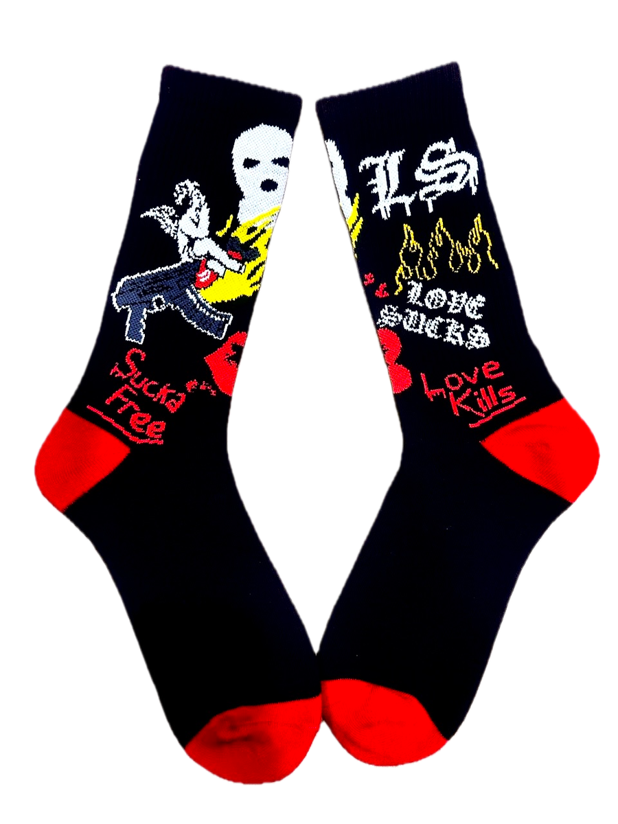 Love Sucks Socks (Black)