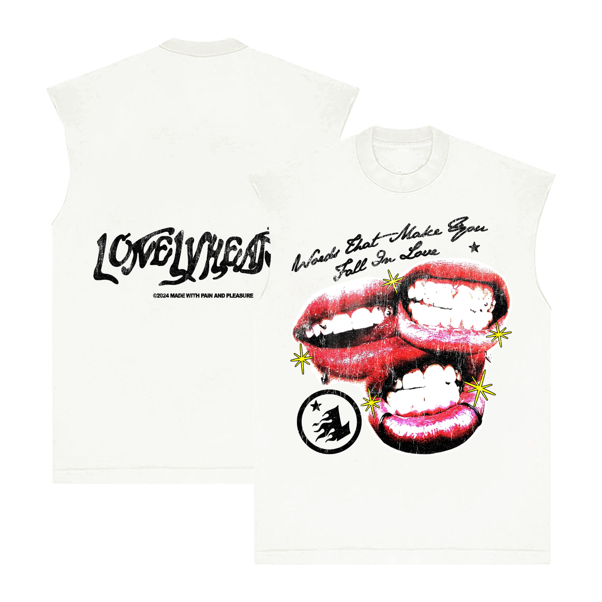 Lonely Hearts Club "Words That Make You Fall In Love Sleeveless T-Shirt"