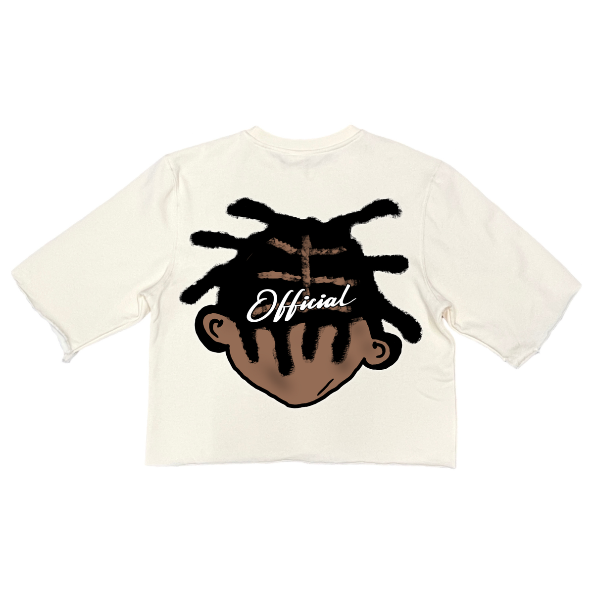 Official Goods "Cry Baby" Cropped Tee (White)