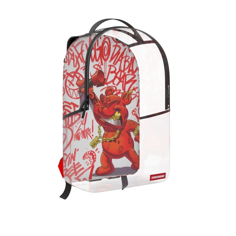 Sprayground “BEAR GRILLS DLX" CLEAR BACKPACK