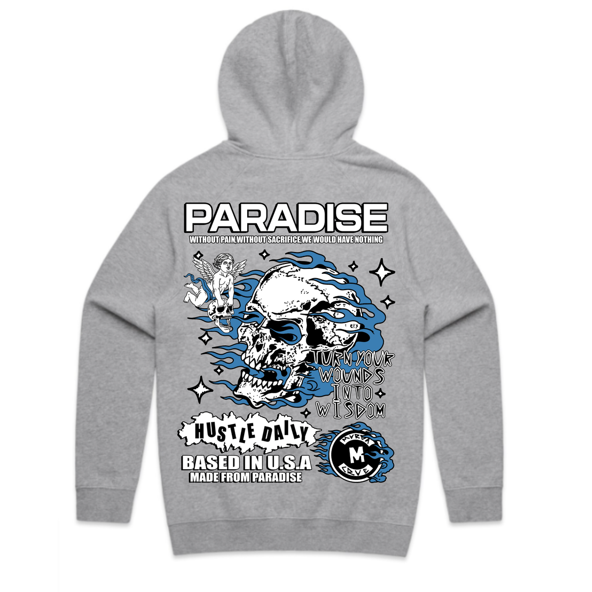 Murda Crue "Paradise" Hoodie (Grey)