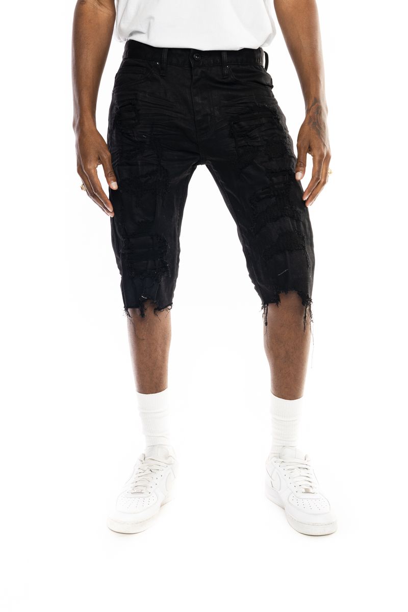 Smoke Rise "ELM" Black Jorts