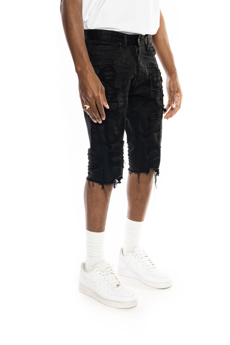 Smoke Rise "ELM" Black Jorts