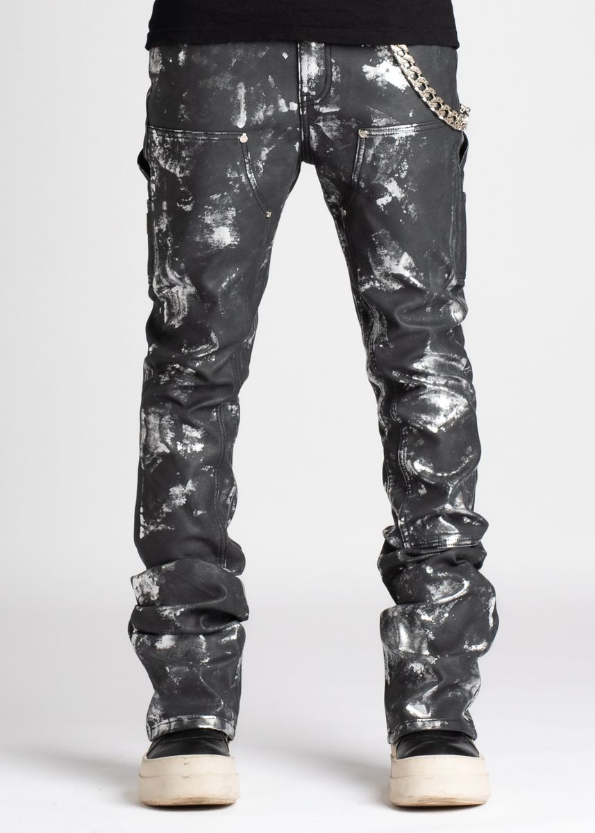 Guapi "Obsidian Carpenter" Leather Jeans