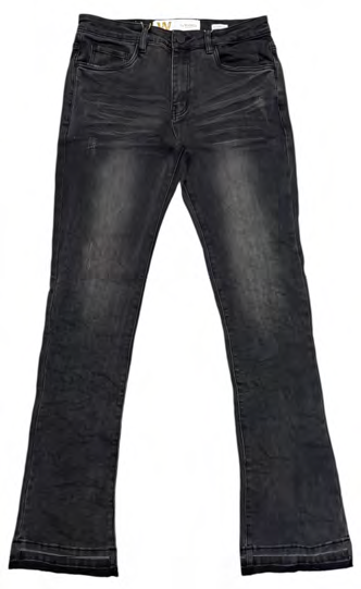 Waimea "Black Distress" Stacked Jeans