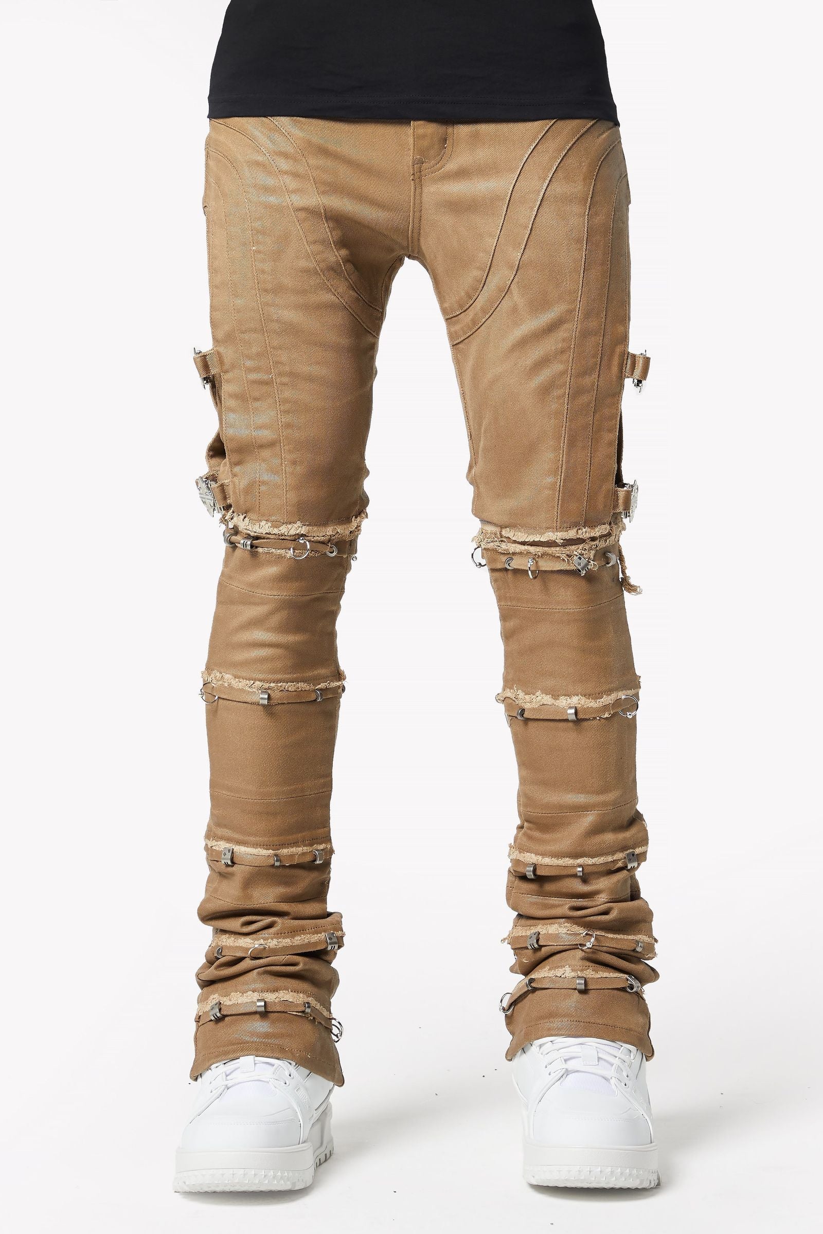 Guapi "Mud Brown Waxed Convertible Denim"