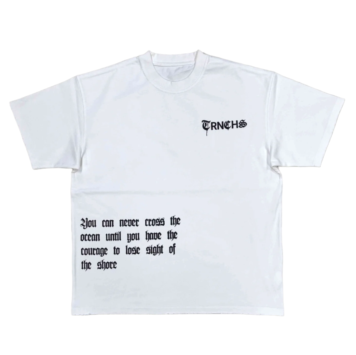 Trnchs "COURAGE" White Tee