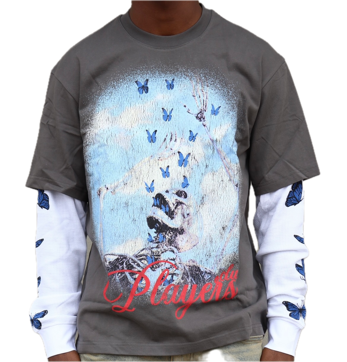 Players Club "Butterfly Long Sleeve" (Grey)