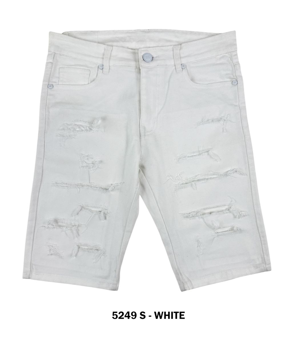 Focus Jeans "Rip And Repair White" Jorts