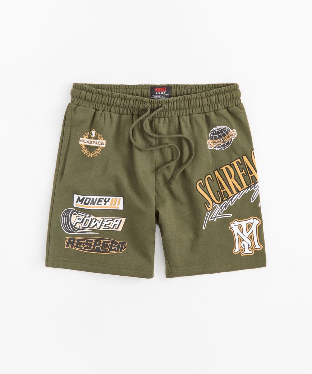 Reason "Scarface Racing" Shorts (Olive)