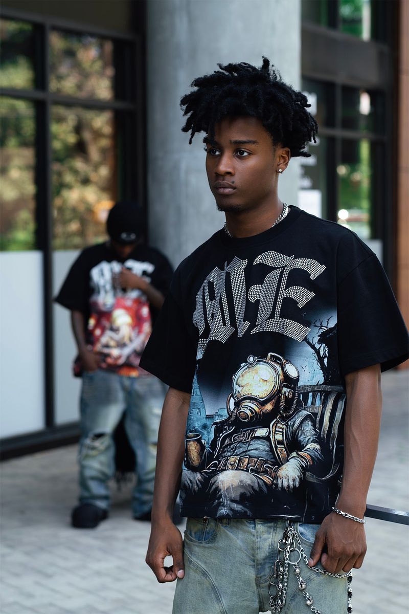 Mixed Emotion "Astronaut" Rhinestone Tee