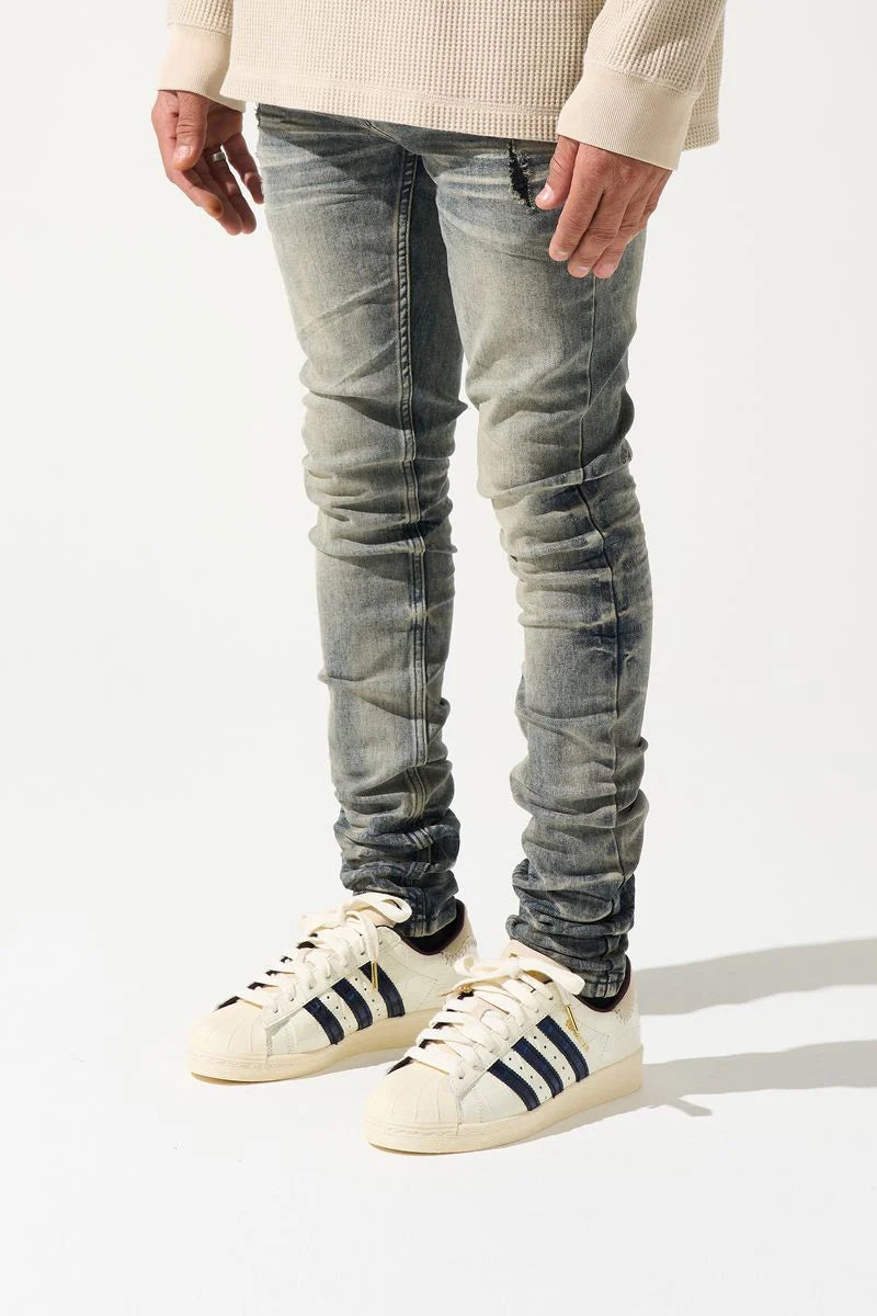 Serenede "Gunmetal" Skinny Jeans Steel Overdye