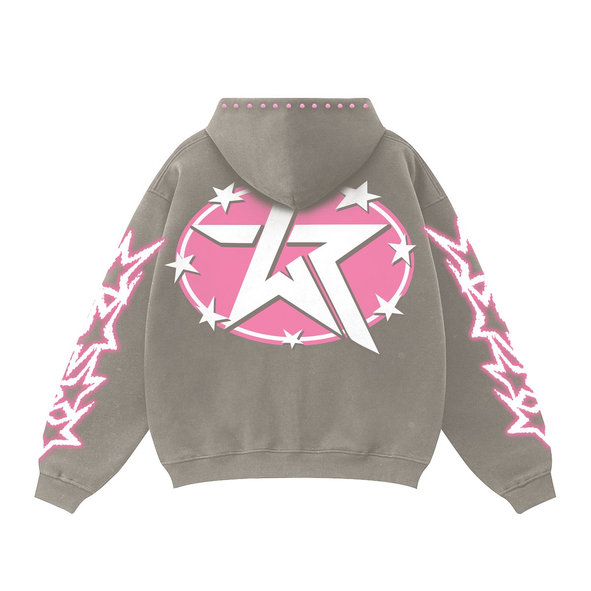 Wknd Riot "HIGH FASHION" (PINK RHINESTONES) HOODIE