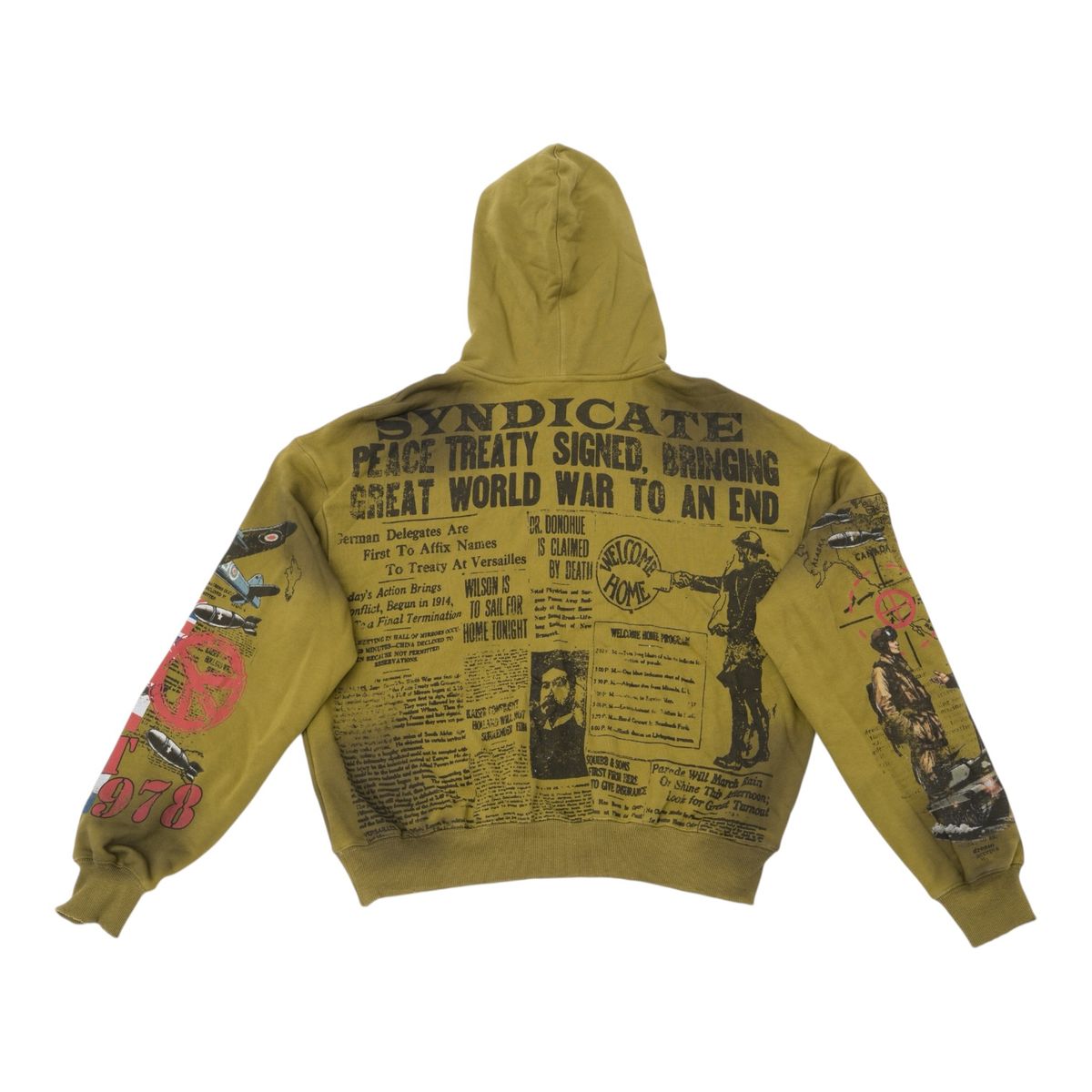 Syndicate “PEACE" ZIP Up (OLIVE)