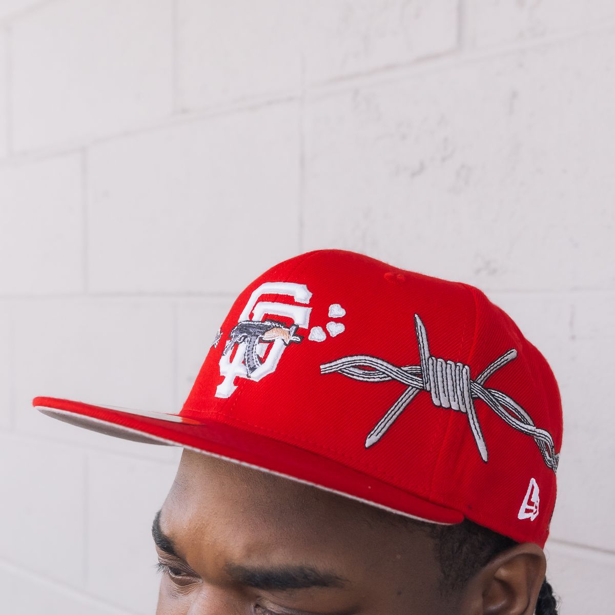 Love Sucks Barbwire Fitted "Red"