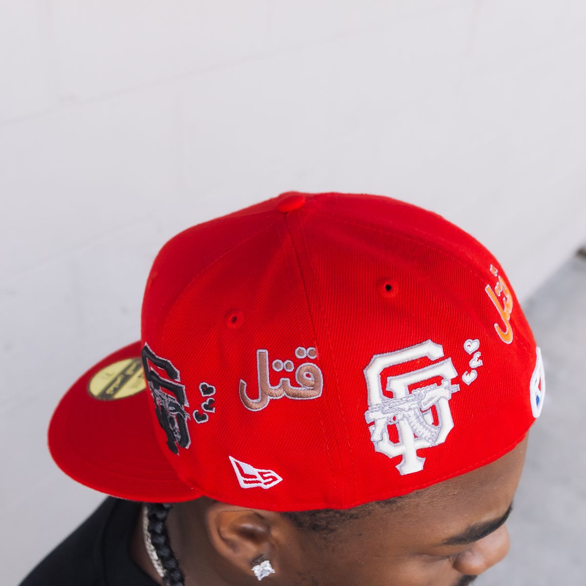 Love Sucks Barbwire Fitted "Red Multi Logo"