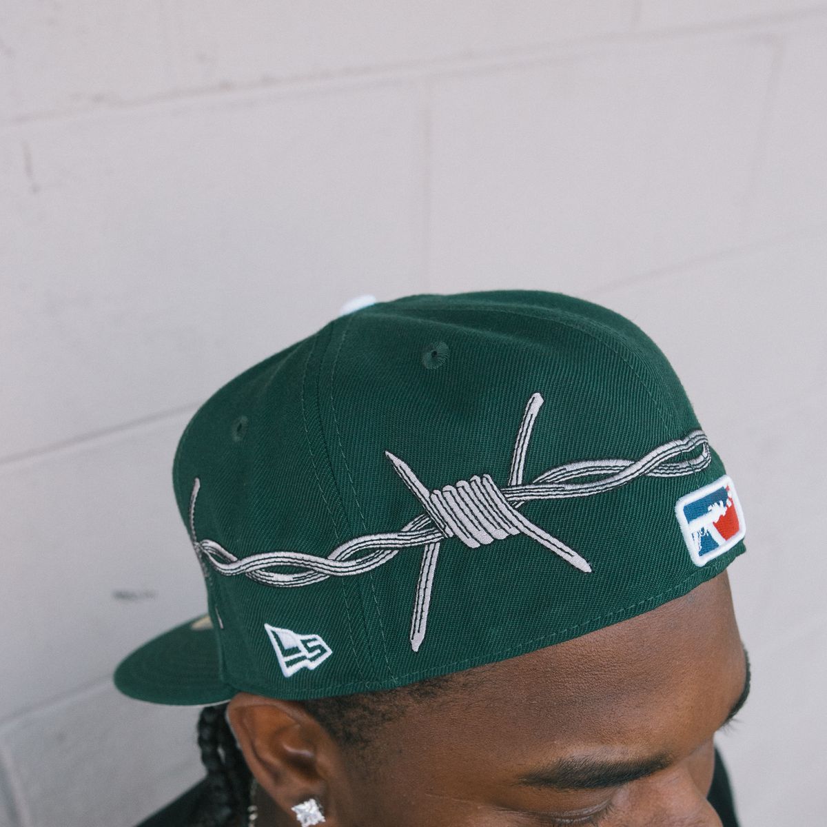 Love Sucks Barbwire Fitted "Green"