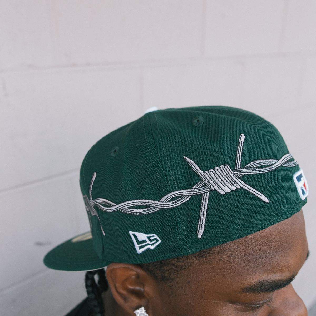 Love Sucks Barbwire Fitted "Green"