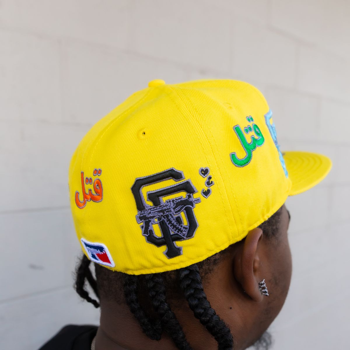 Love Sucks Barbwire Fitted "Yellow Multi Logo"