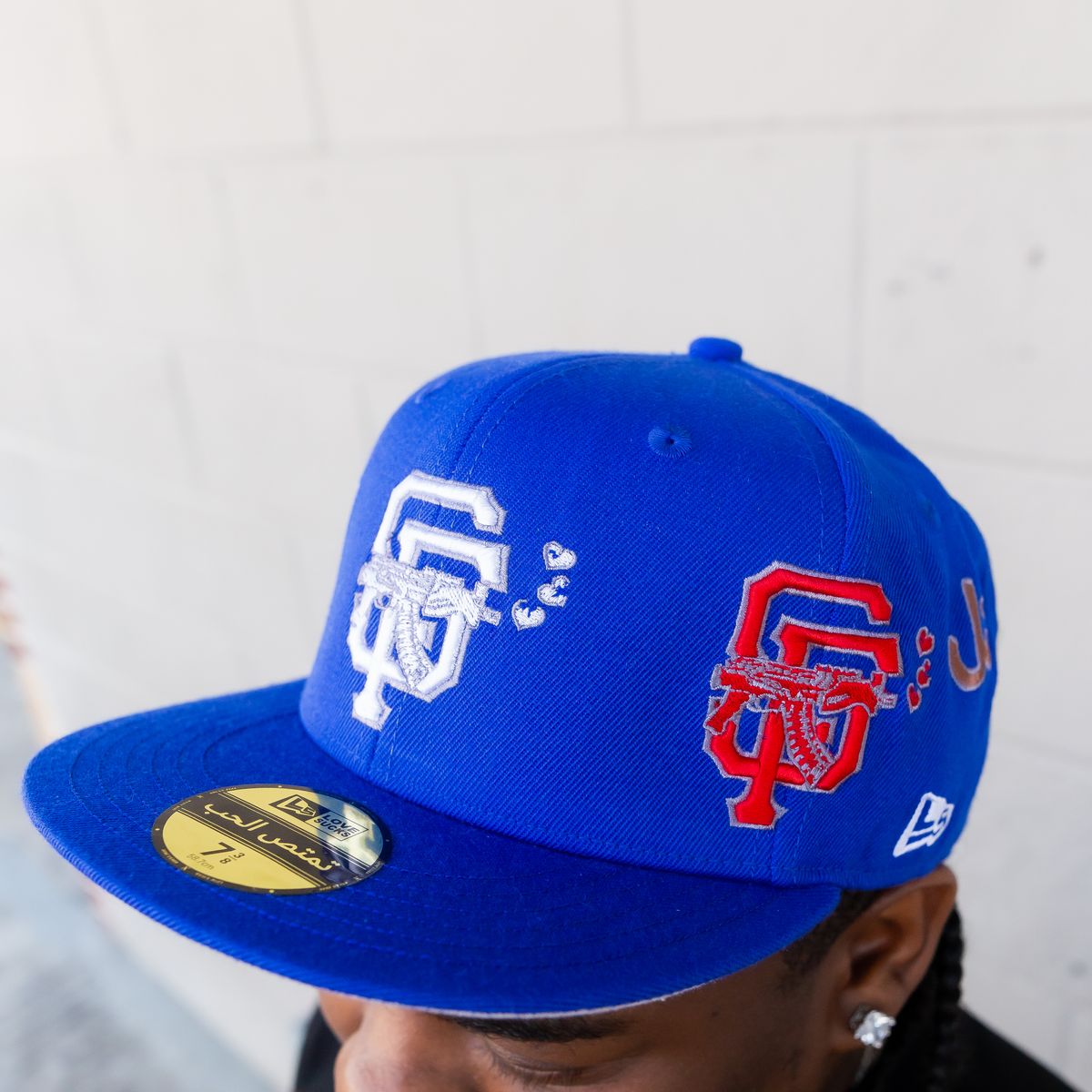 Love Sucks Barbwire Fitted "Blue Multi Logo"