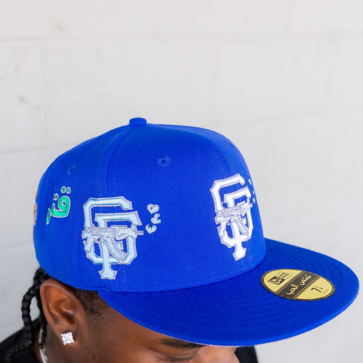 Love Sucks Barbwire Fitted "Blue Multi Logo"