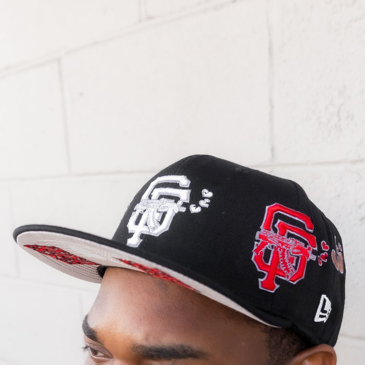 Love Sucks Barbwire Fitted "Black Multi Logo"