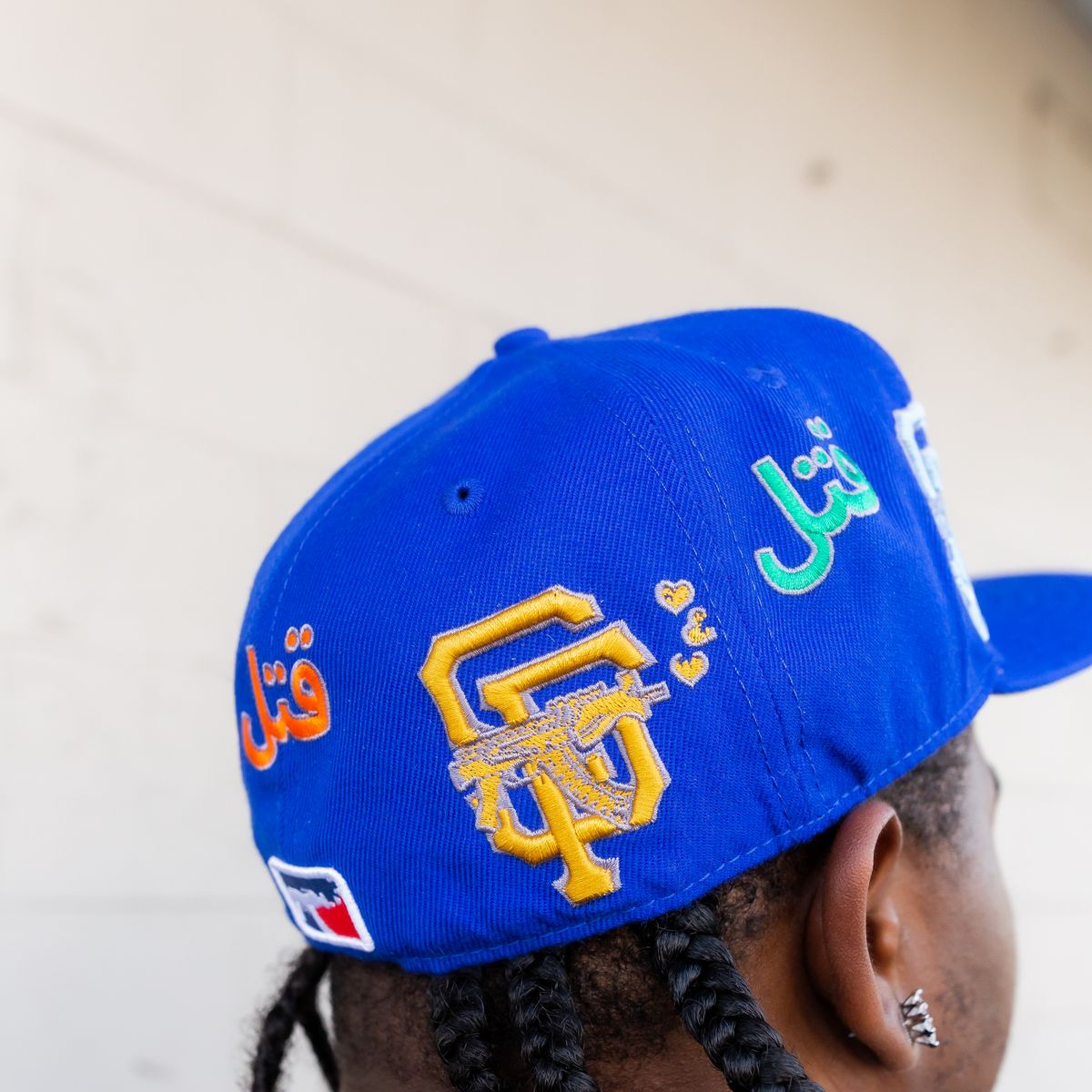 Love Sucks Barbwire Fitted "Blue Multi Logo"
