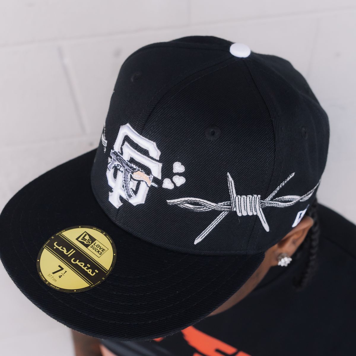 Love Sucks "BARBWIRE FITTED" (BLACK)