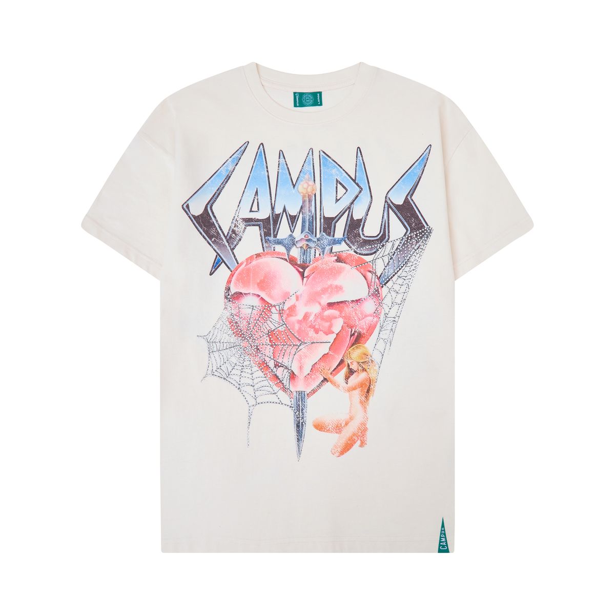 Campus "Broken Web" Tee (Cream)