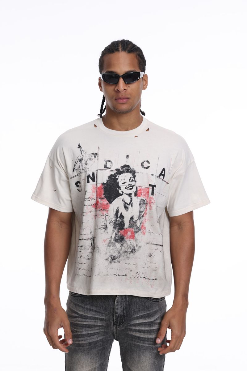 Syndicate "Explicit Tee" Cream Faded
