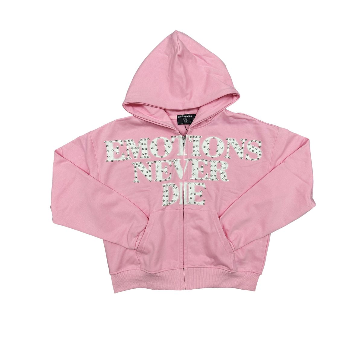 Mixed Emotion “Rhinestone” Hoodie (Pink)