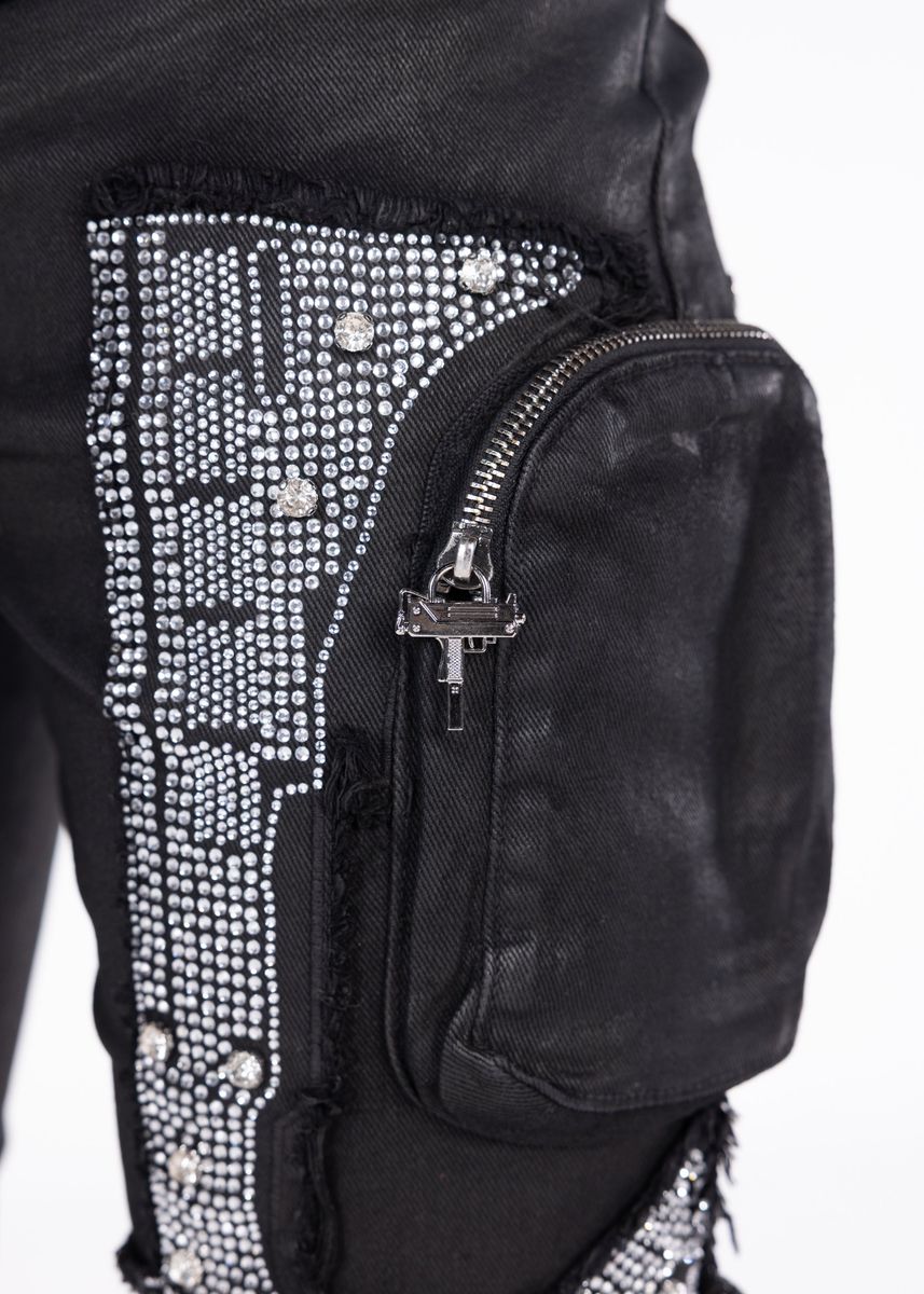 Guapi “Obsidian Black Machine Gun Denim" Jeans