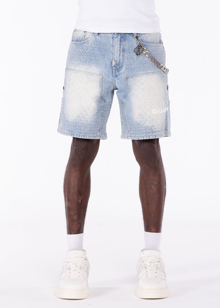 Guapi “Aqua Blue Steel Plate Carpenter Shorts"