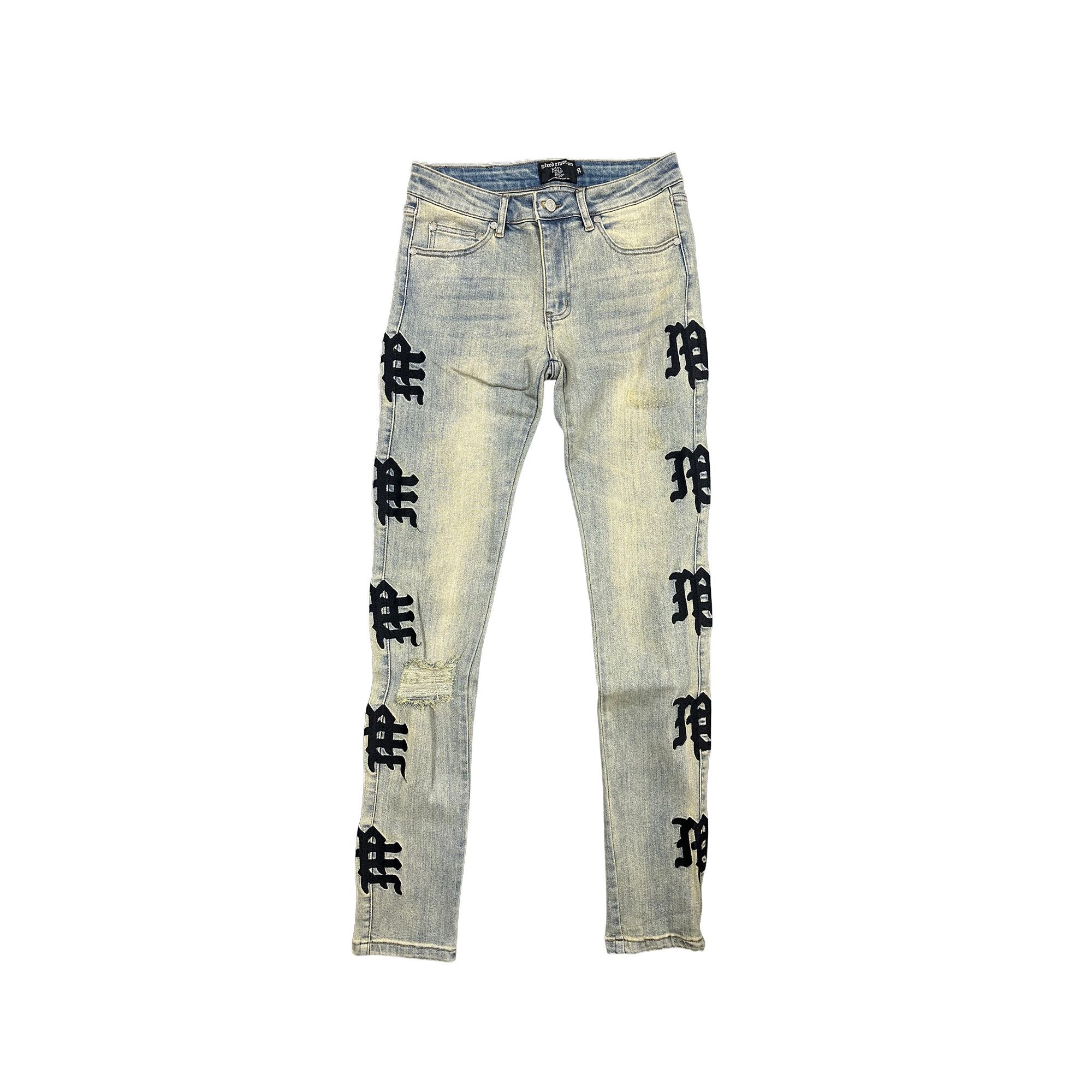 Mixed Emotion "Desert" Monogram Denim