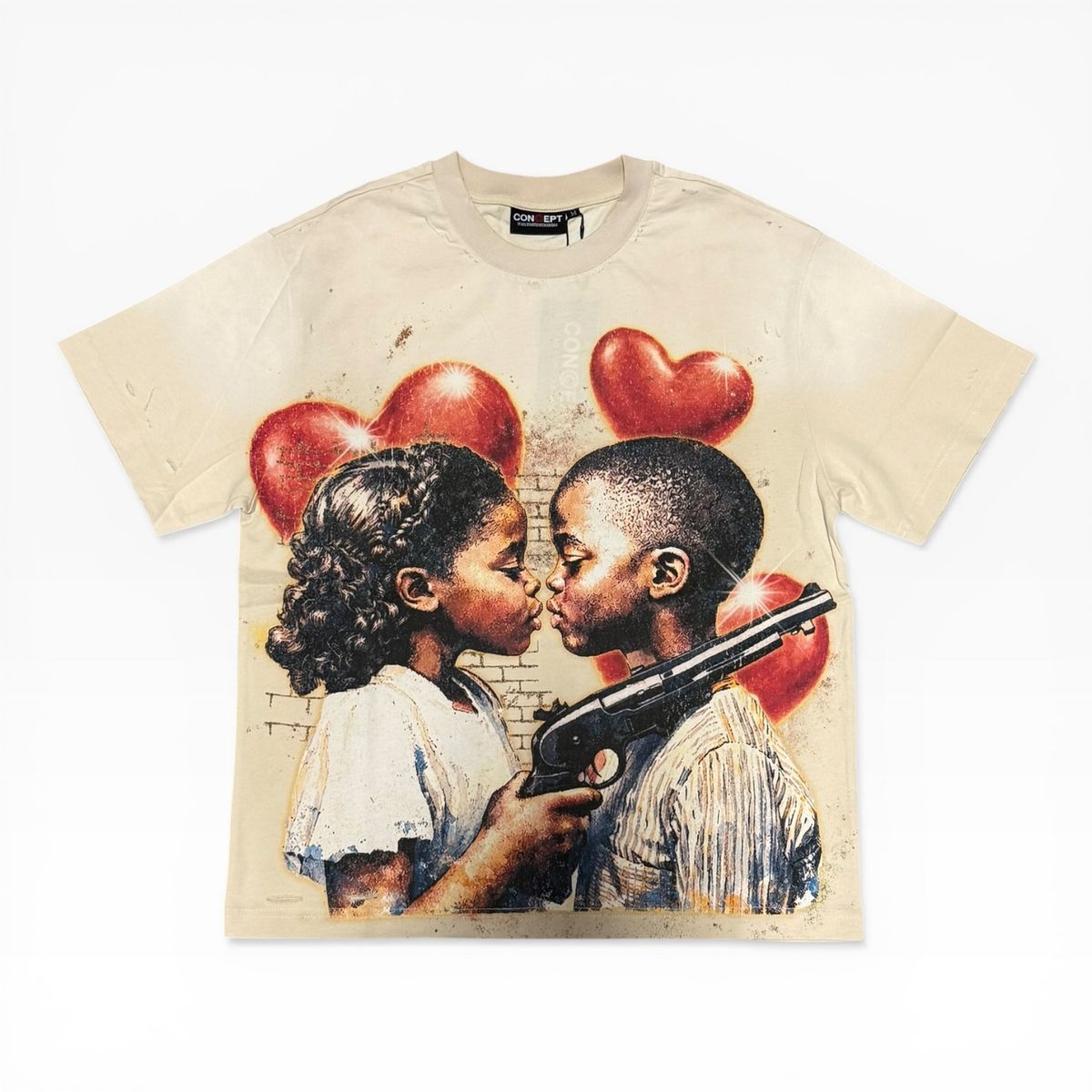 Concept La "Love" Tee- Cream W