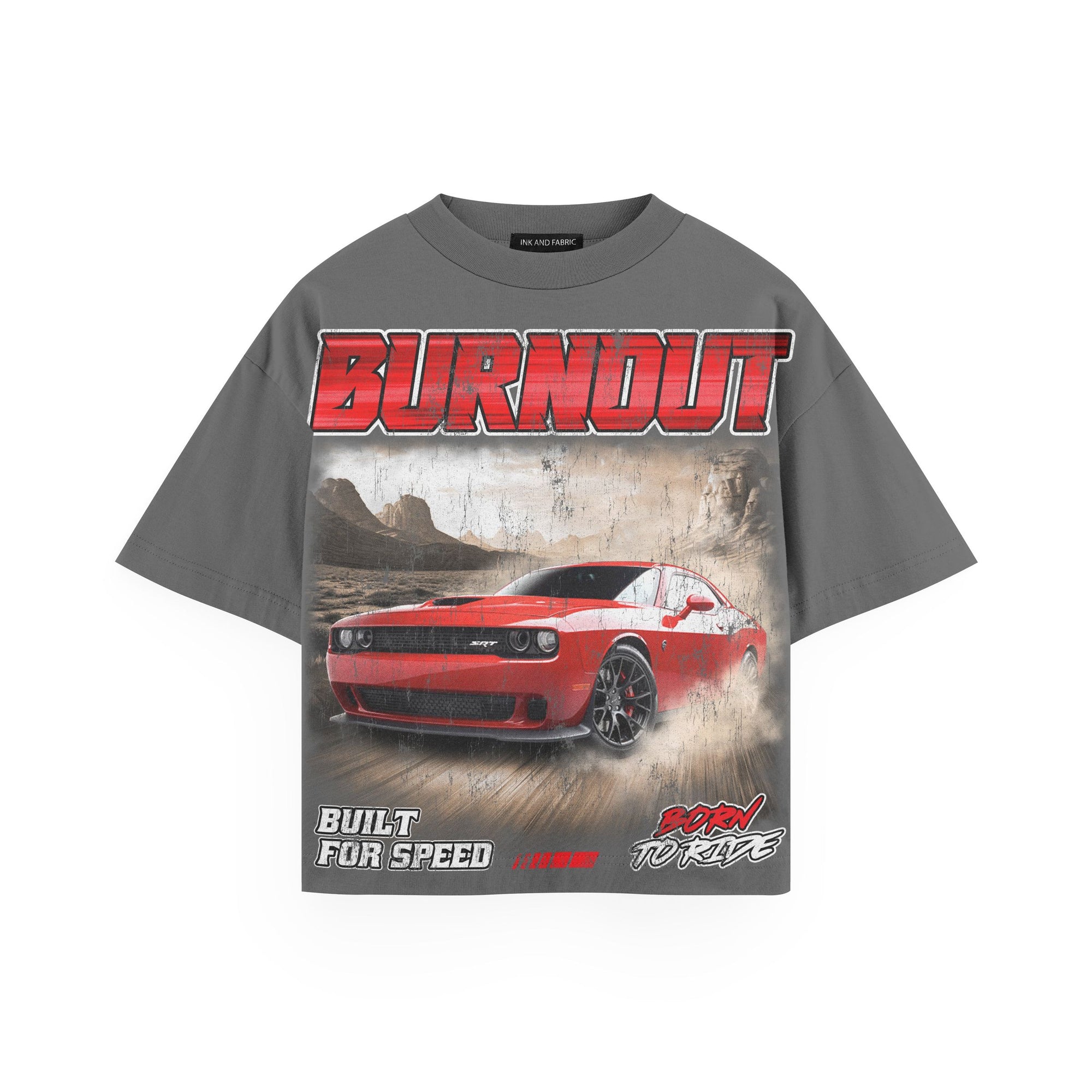 INK &amp; FABRIC "Burnout Oversized Heavyweight T-Shirt"