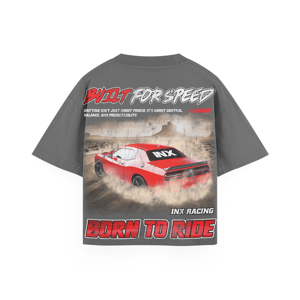 INK &amp; FABRIC "Burnout Oversized Heavyweight T-Shirt"