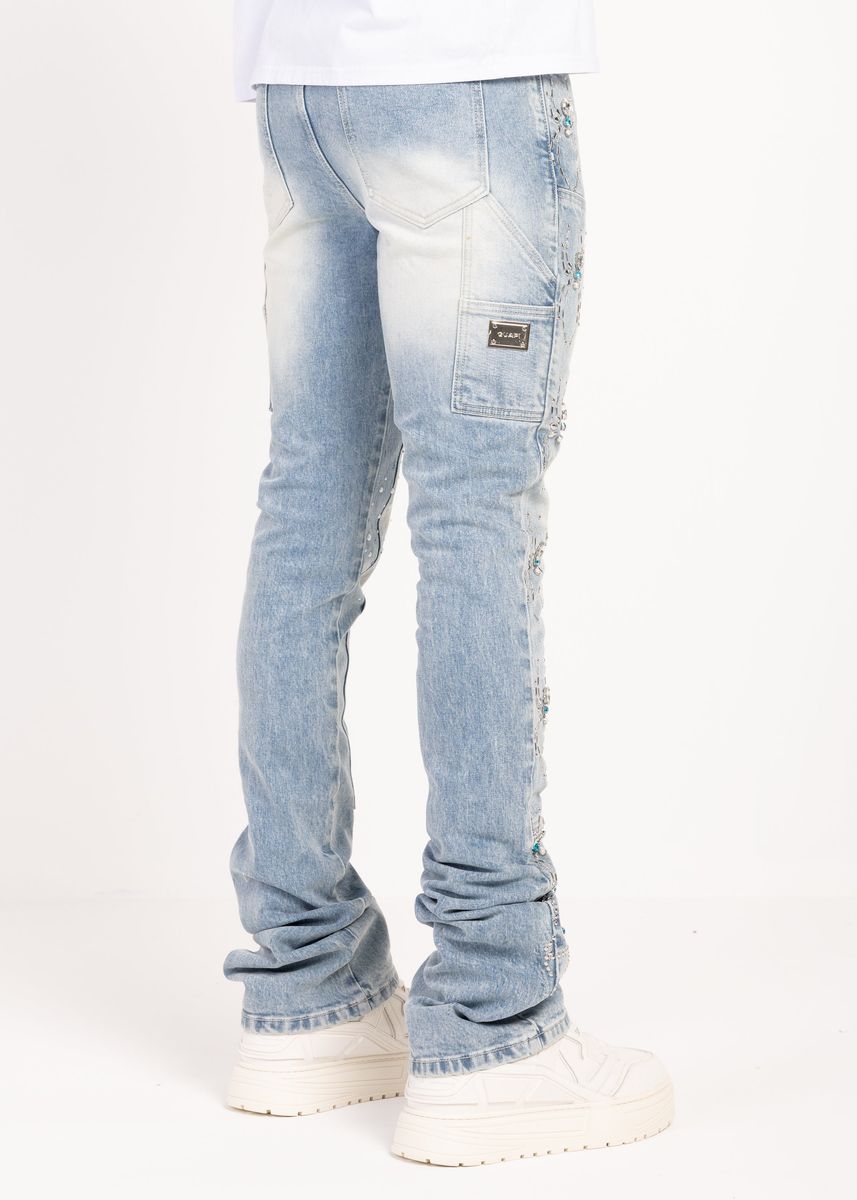 Guapi “Aqua Blue Spider Denim"
